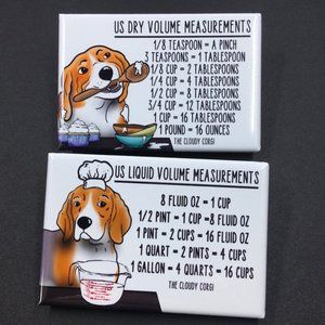 Beagle Dog Kitchen Measurement Chart Magnet Set